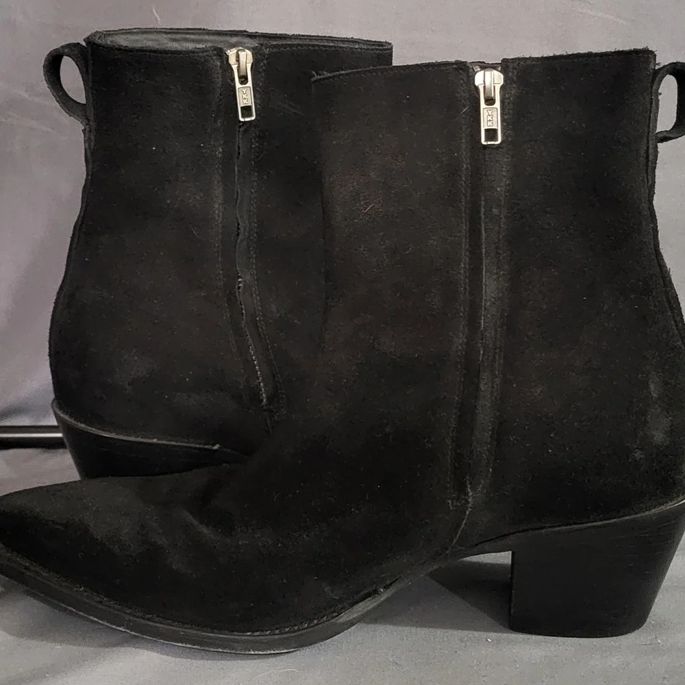 Tecovas Black Fringe Ankle Booties - Picture 4 of 6